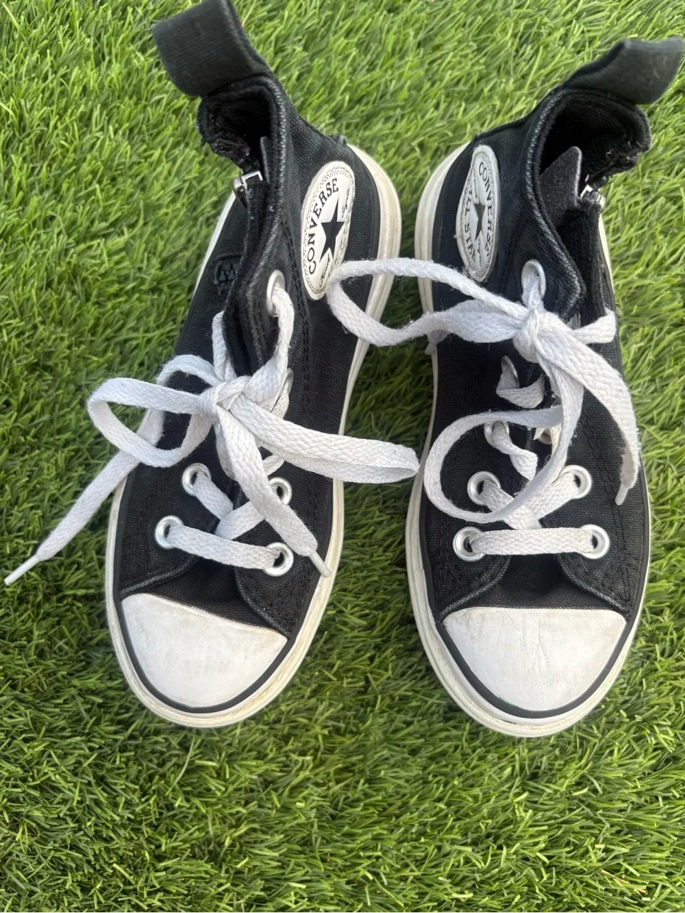 Converse Kids Black and White High-Top Sneakers